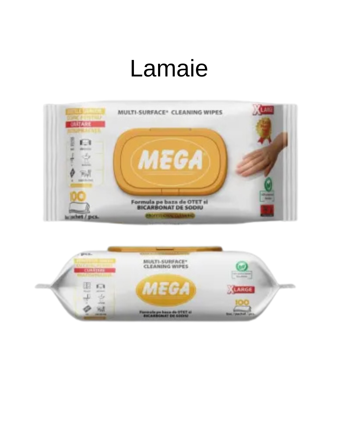 Mega Șervețele Umede Universale Multisuprafețe, Diverse Arome, 100 Bucăți - imagine 4