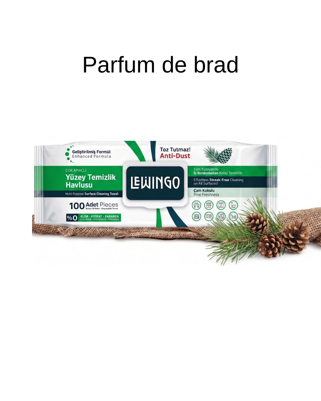 Lewingo Șervețele Umede Universale Multisuprafețe, Diverse Arome, 100 Bucăți - imagine 3