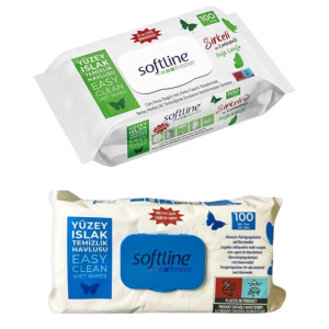 Softline Șervețele Umede Universale Multisuprafețe, Diverse Arome, 100 Bucăți