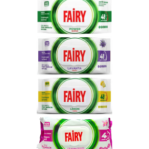 Fairy Șervețele Umede Universale Multisuprafețe, Diverse Arome, 100 Bucăți