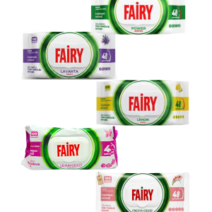 Fairy Șervețele Umede Universale Multisuprafețe, Diverse Arome, 100 Bucăți