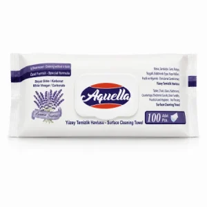 Aquella Șervețele Umede Multisuprafețe cu Lavandă, 100 Bucăți