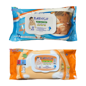 Babyish Șervețele Umede Baby, Diverse modele, 72 Bucăți