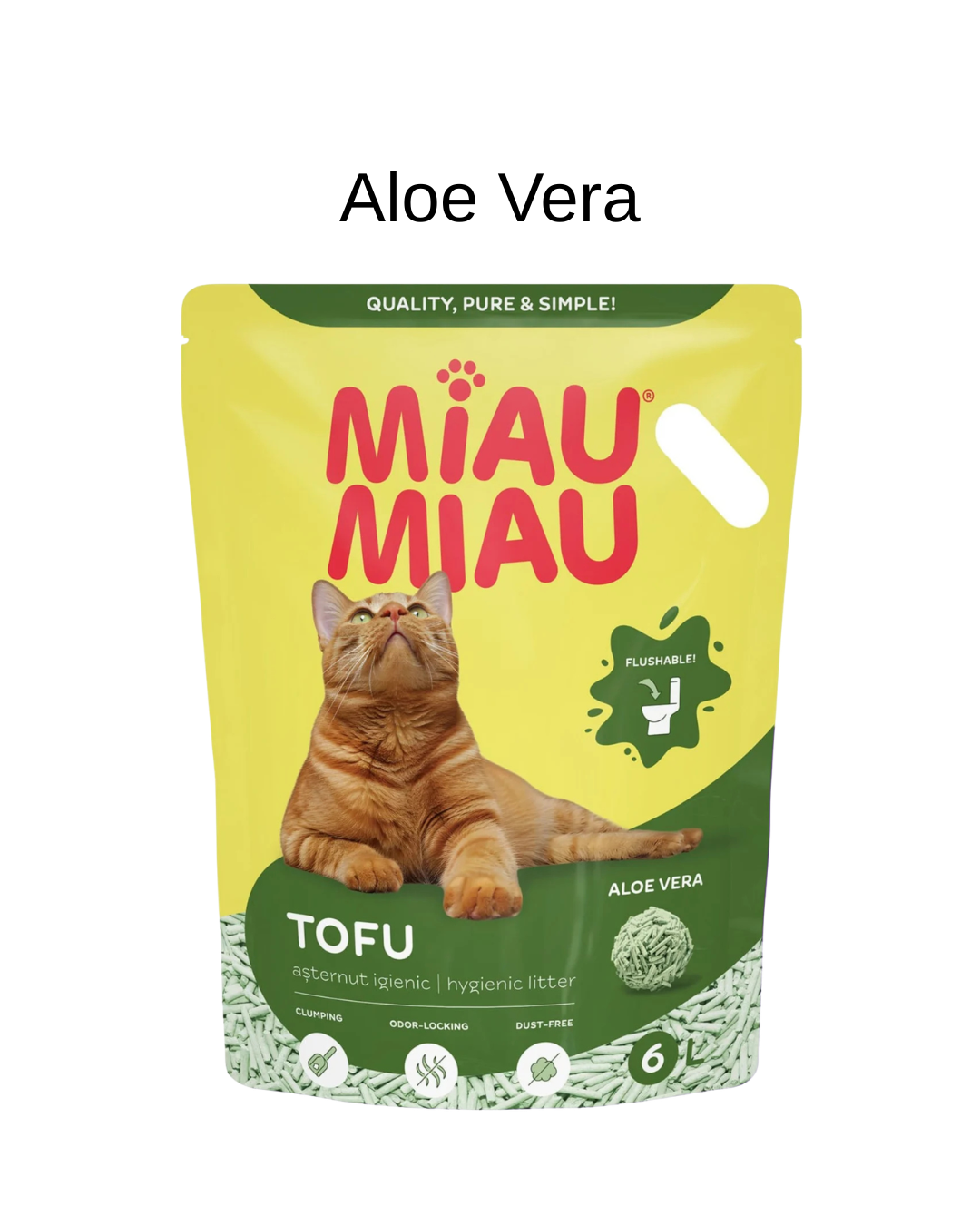 Miau Miau Tofu pentru Pisici, Lavandă, 6 L, Diverse arome - imagine 3