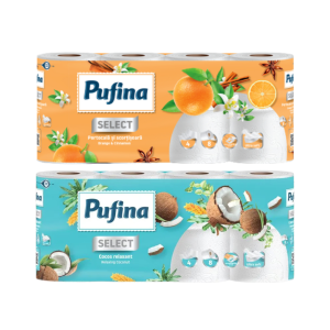 Pufina Hârtie Igienică, 4 Straturi, 8 Role, Diverse arome