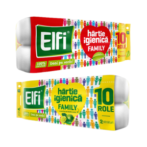 Elfi Family Hârtie Igienică, 2 Straturi, 10 Role, Diverse arome