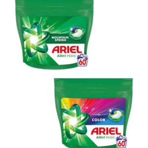 Ariel Detergent Capsule PODS All-in-1 – 60 spălări, color & mountain spring