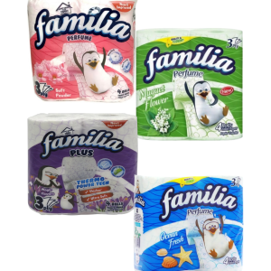 Familia Hârtie Igienică, 3 Straturi, 4 Role, Diverse arome