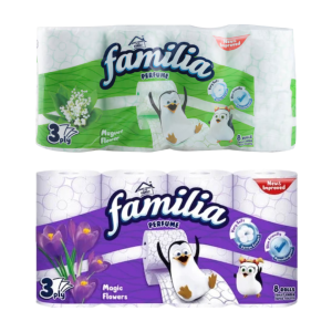 Familia Hârtie Igienică, 3 Straturi, 8 Role, Diverse arome