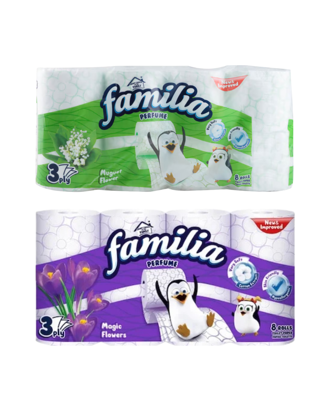 Familia Hârtie Igienică, 3 Straturi, 8 Role, Diverse arome