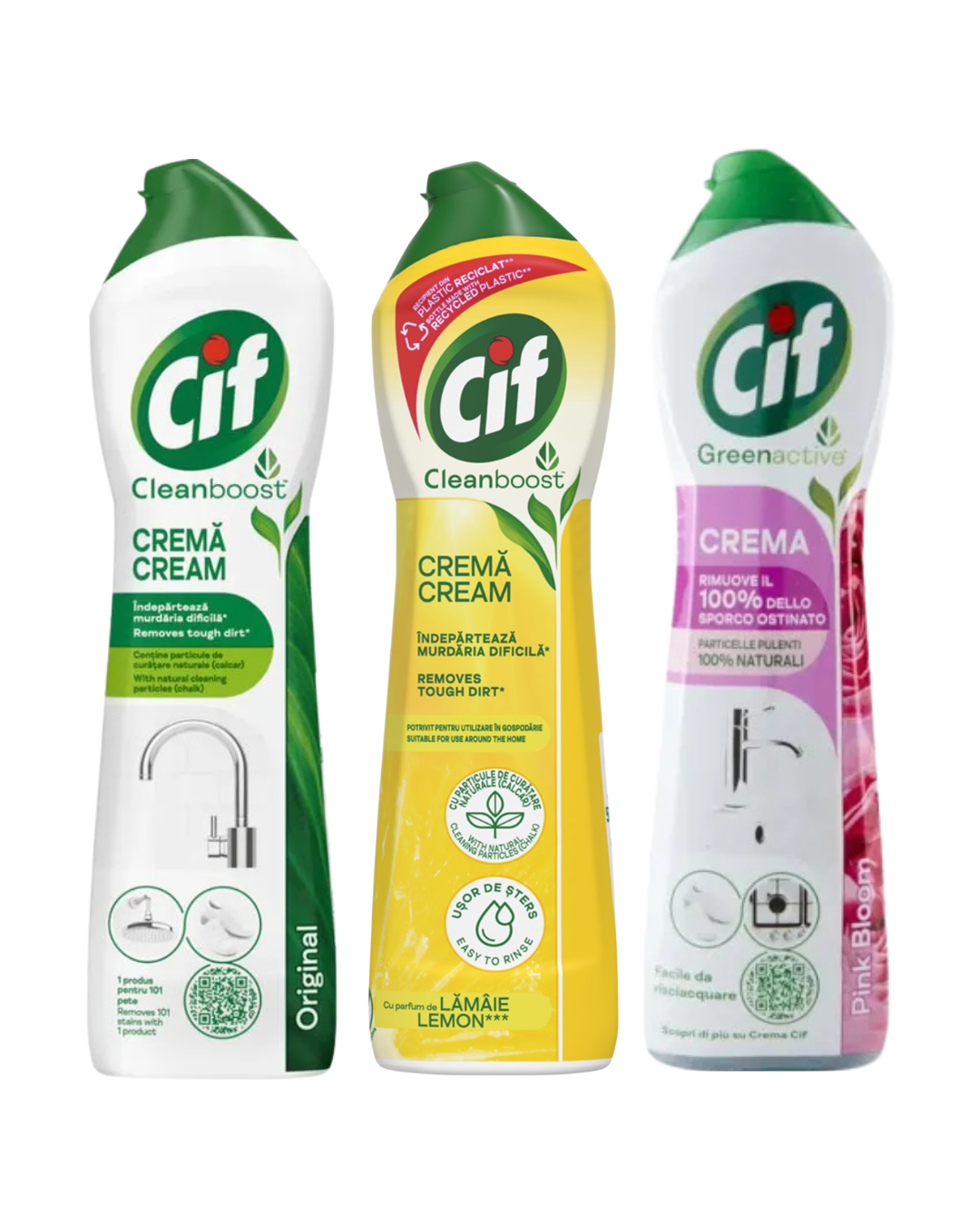 Cif Cremă pentru Curățarea Suprafețelor, 500 ml, Diverse arome