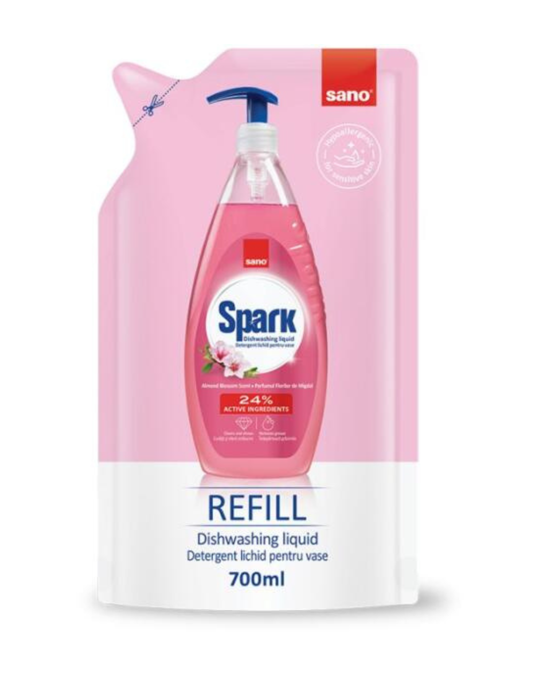 Sano Spark Rezervă Detergent Lichid pentru Vase, 700 ml, Diverse sortimente - imagine 5