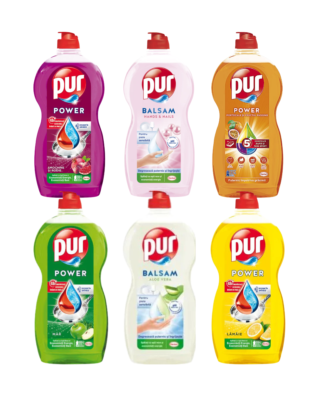 Pur Detergent Lichid pentru Vase – 1,2 L, Diverse sotimente