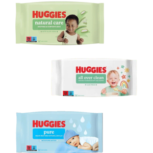 Huggies Baby Șervețele Umede, Diverse arome, 56 Bucăți