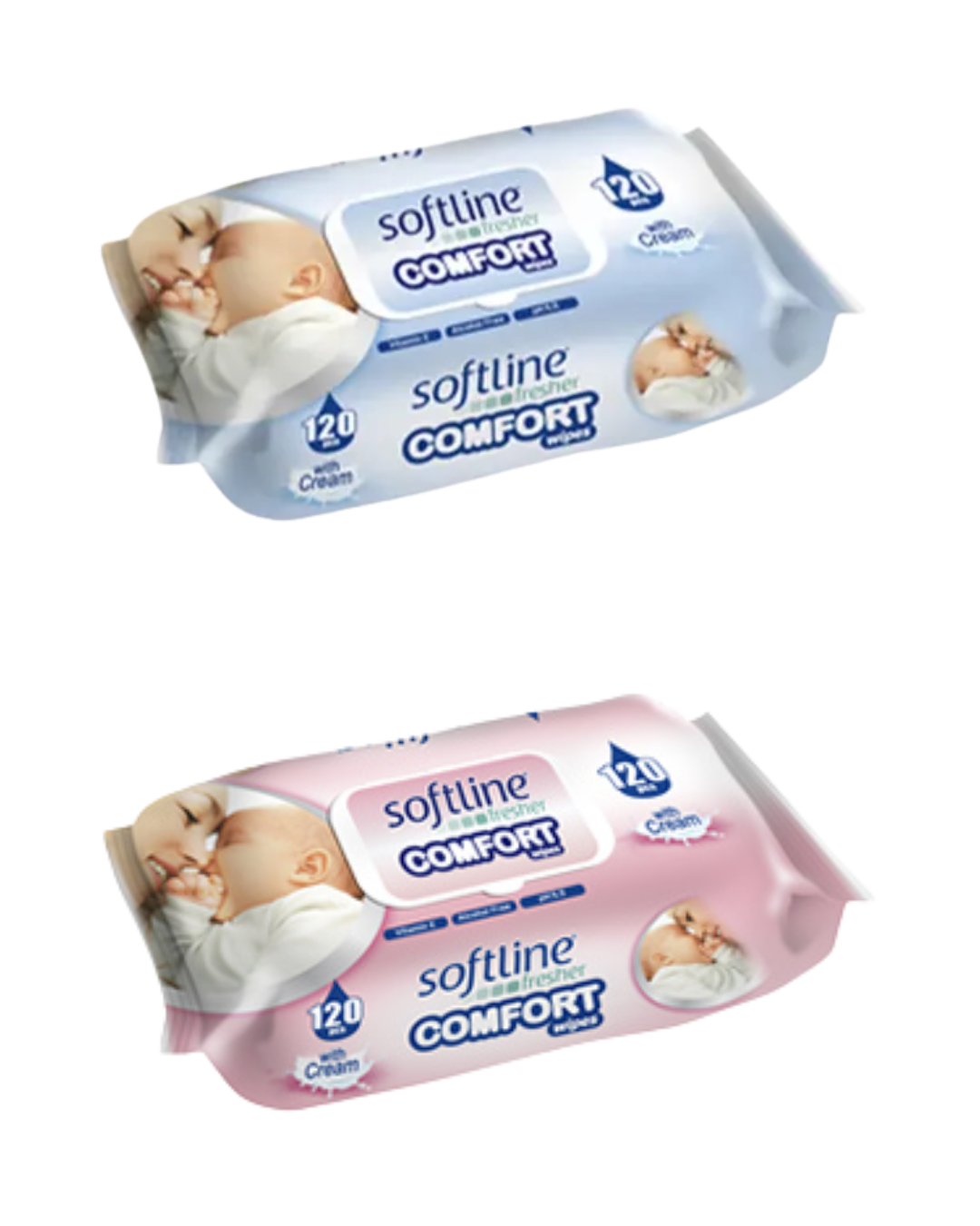 Softline Comfort Șervețele Umede, 120 Bucăți, cu capac