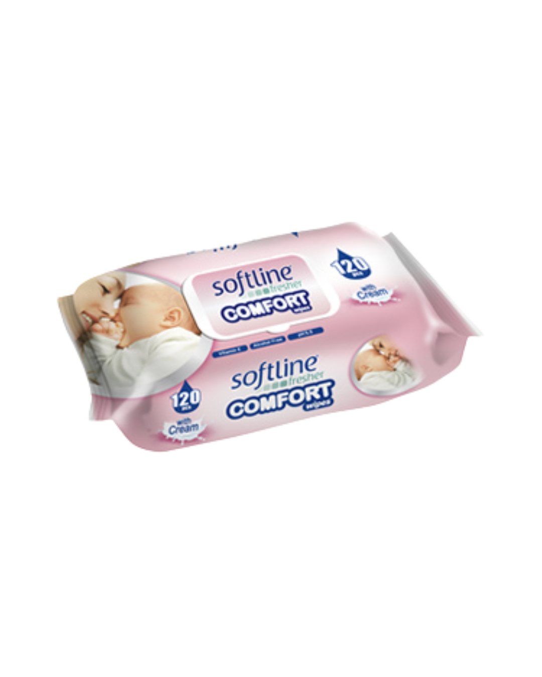 Softline Comfort Șervețele Umede, 120 Bucăți, cu capac - imagine 3