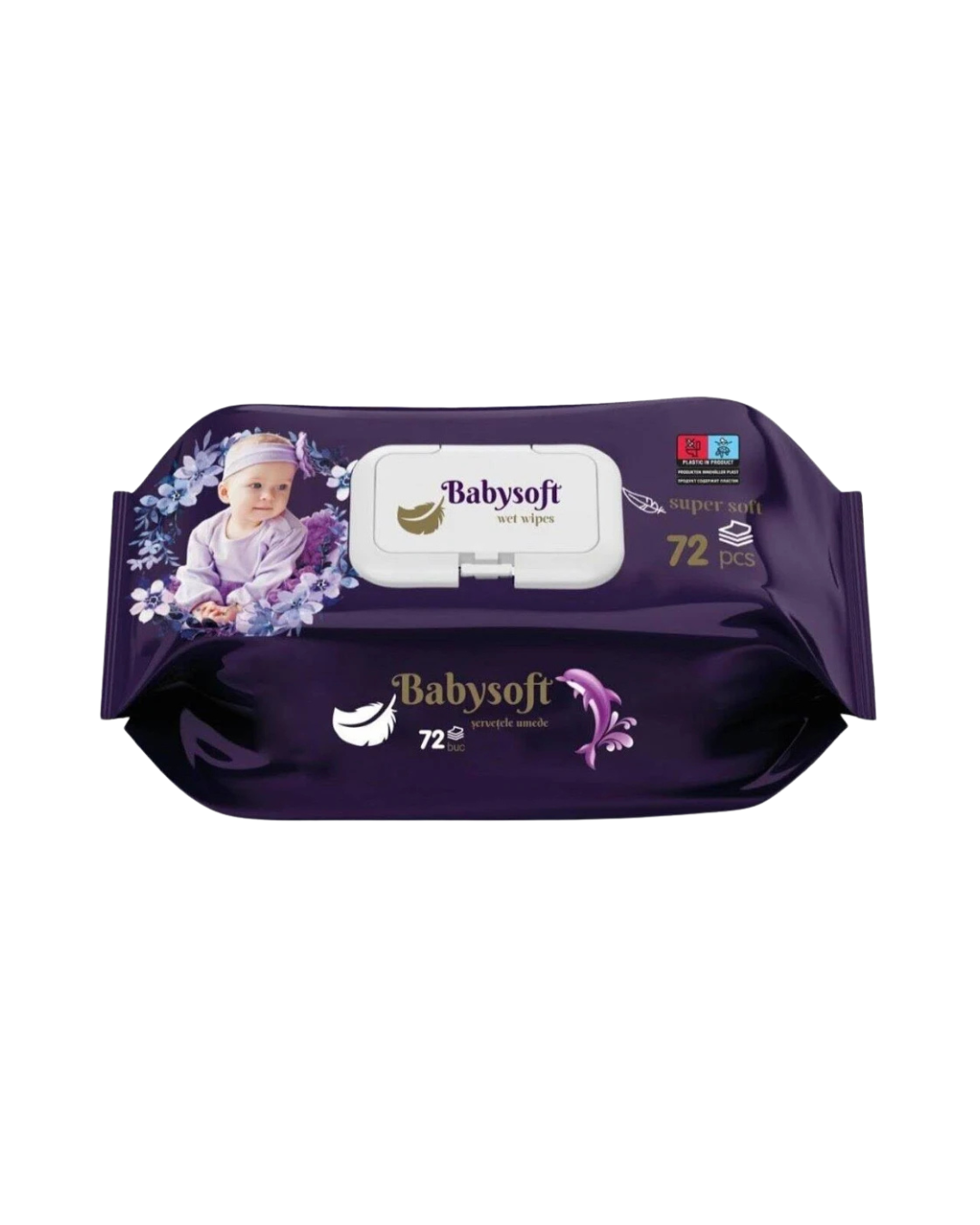 Babysoft Șervețele Umede Baby, Variante diverse, 72 Bucăți - imagine 3
