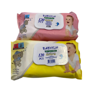 Babyish Șervețele Umede Baby, Diverse arome, 120 Bucăți