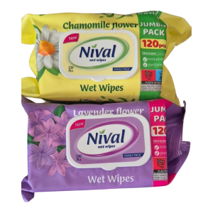 Nival Jumbo Pack Șervețele Umede, Diverse arome, 120 Bucăți