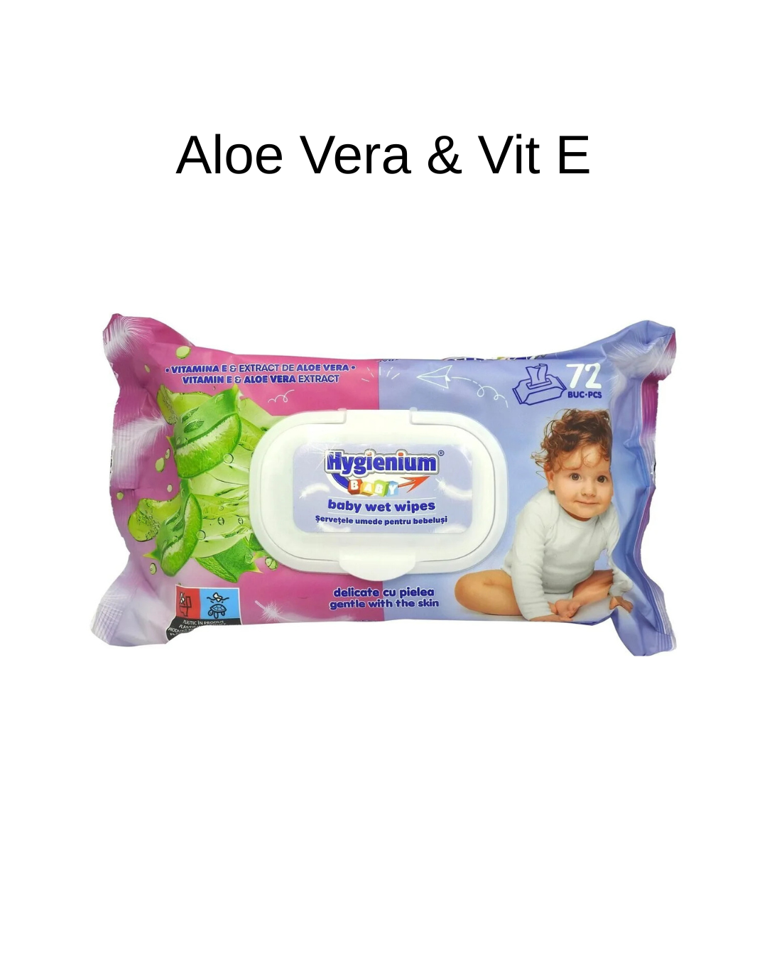 Hygienium Baby Șervețele Umede, Diverse arome, 72 Bucăți - imagine 2