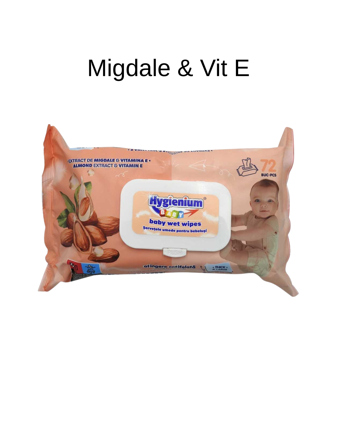 Hygienium Baby Șervețele Umede, Diverse arome, 72 Bucăți - imagine 3