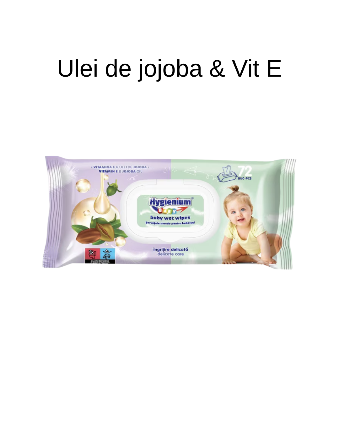 Hygienium Baby Șervețele Umede, Diverse arome, 72 Bucăți - imagine 4