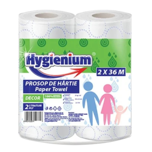 Hygienium Decor Prosop de Hârtie, 2 Straturi, 2 × 36 m