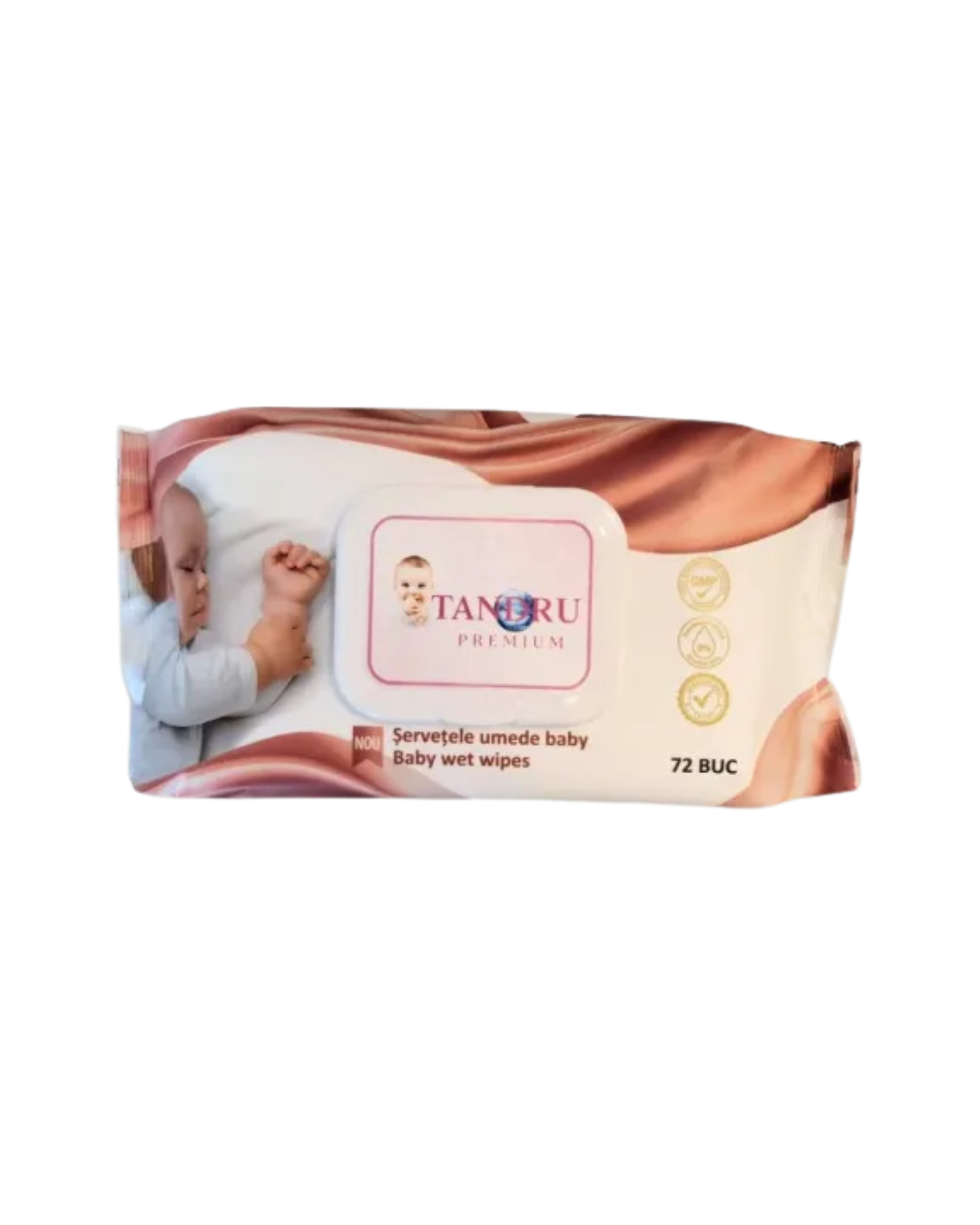 Tandru Premium Șervețele Umede Baby, 72 Bucăți