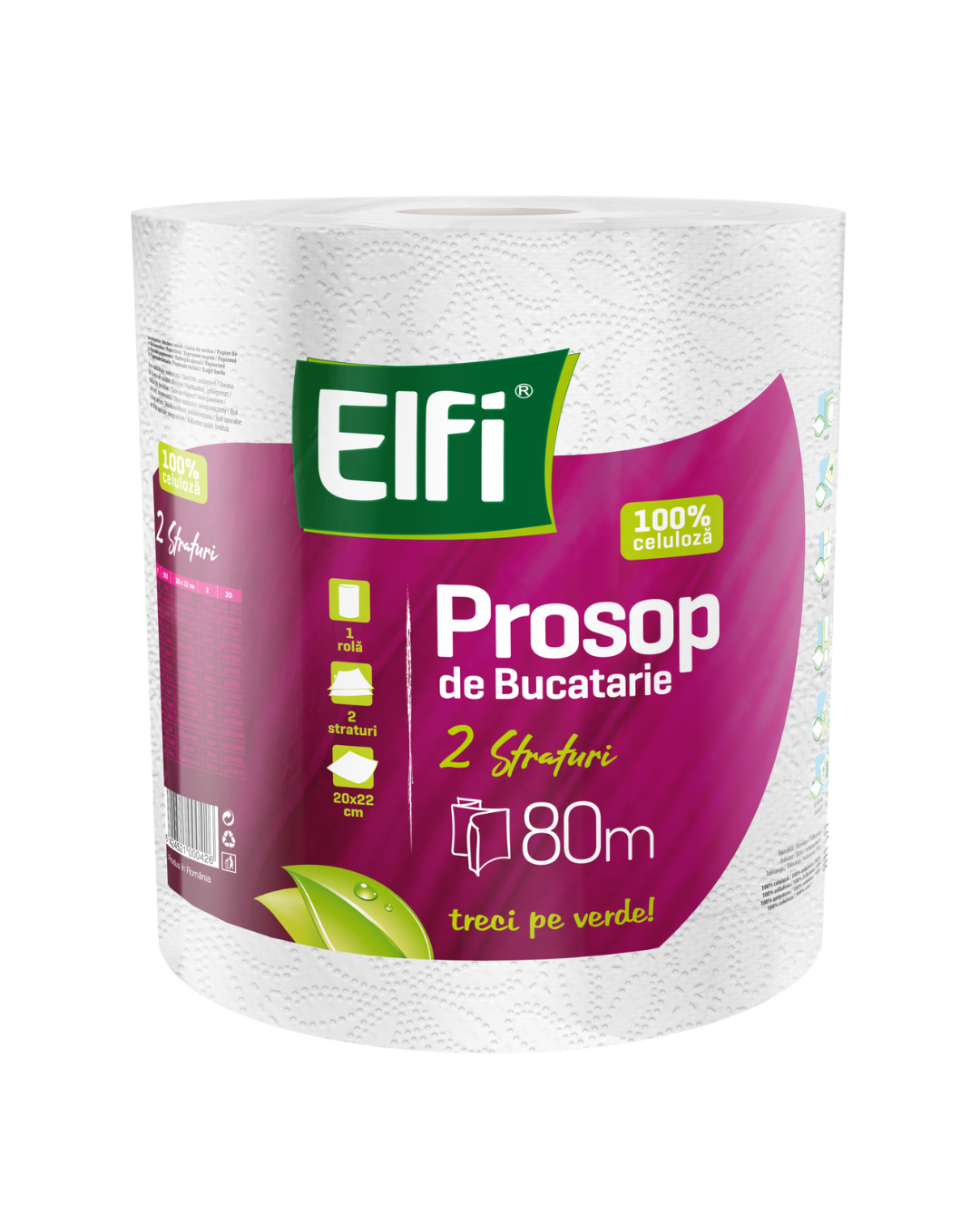 Elfi Prosop de Bucătărie, 2 Straturi, 80 m