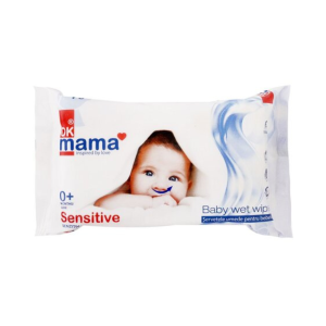 Ok Mama Sensitive Bebe Șervețele Umede, 64 Bucăți