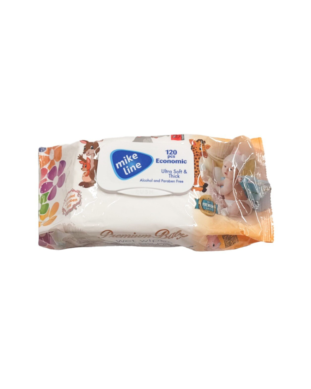 Mike Line Economic Baby Șervețele Umede, 120 Bucăți