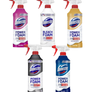 Domestos Power Foam – Spumă pentru curățarea toaletei și băii, 435 ml, diverse sortimente