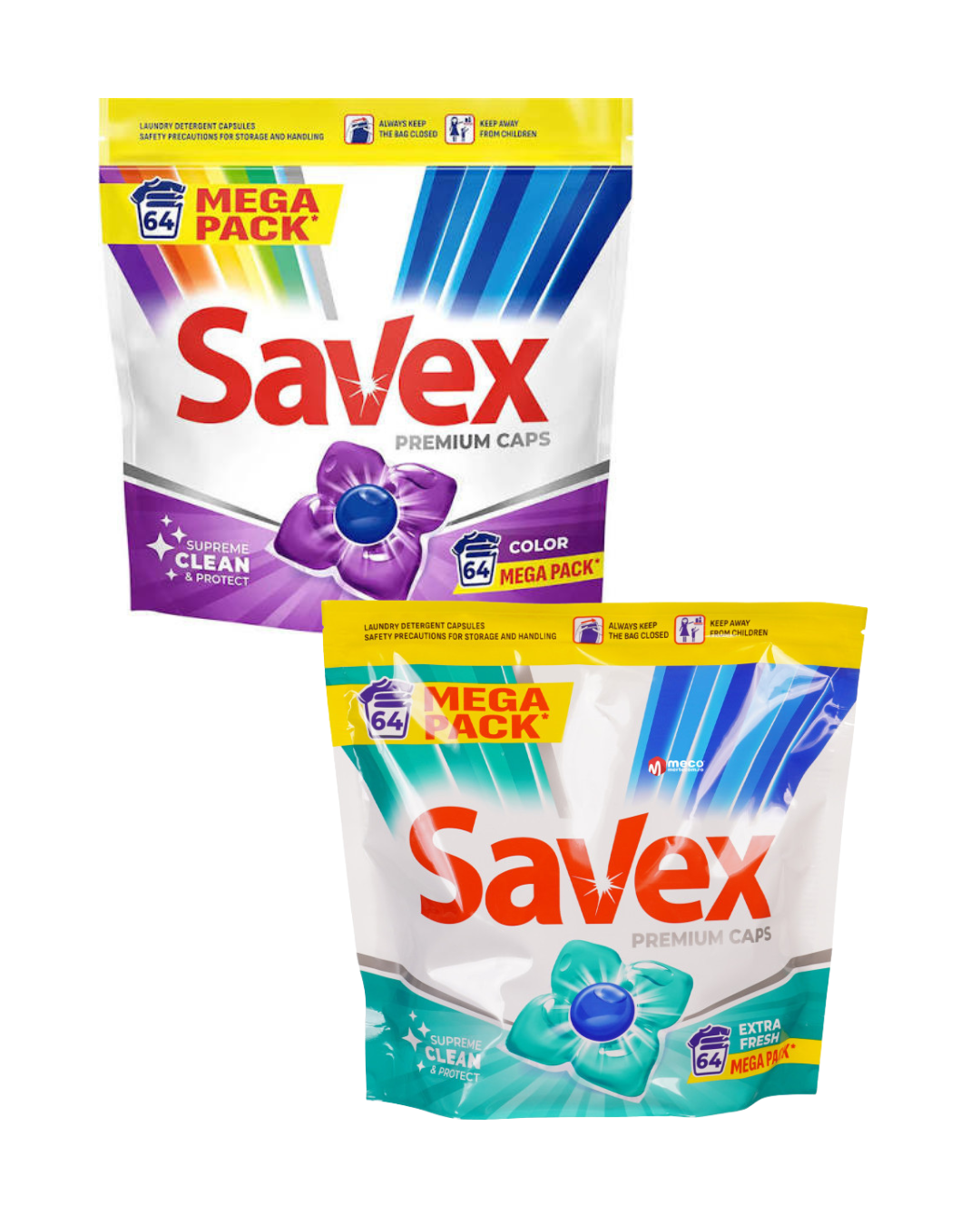 Savex Detergent Gel Capsule, 64 Bucăți