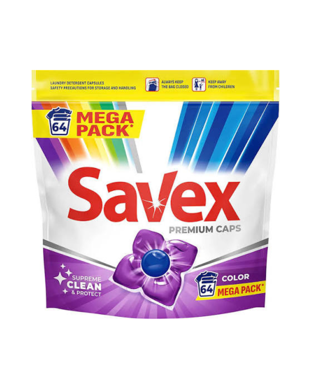 Savex Detergent Gel Capsule, 64 Bucăți - imagine 2