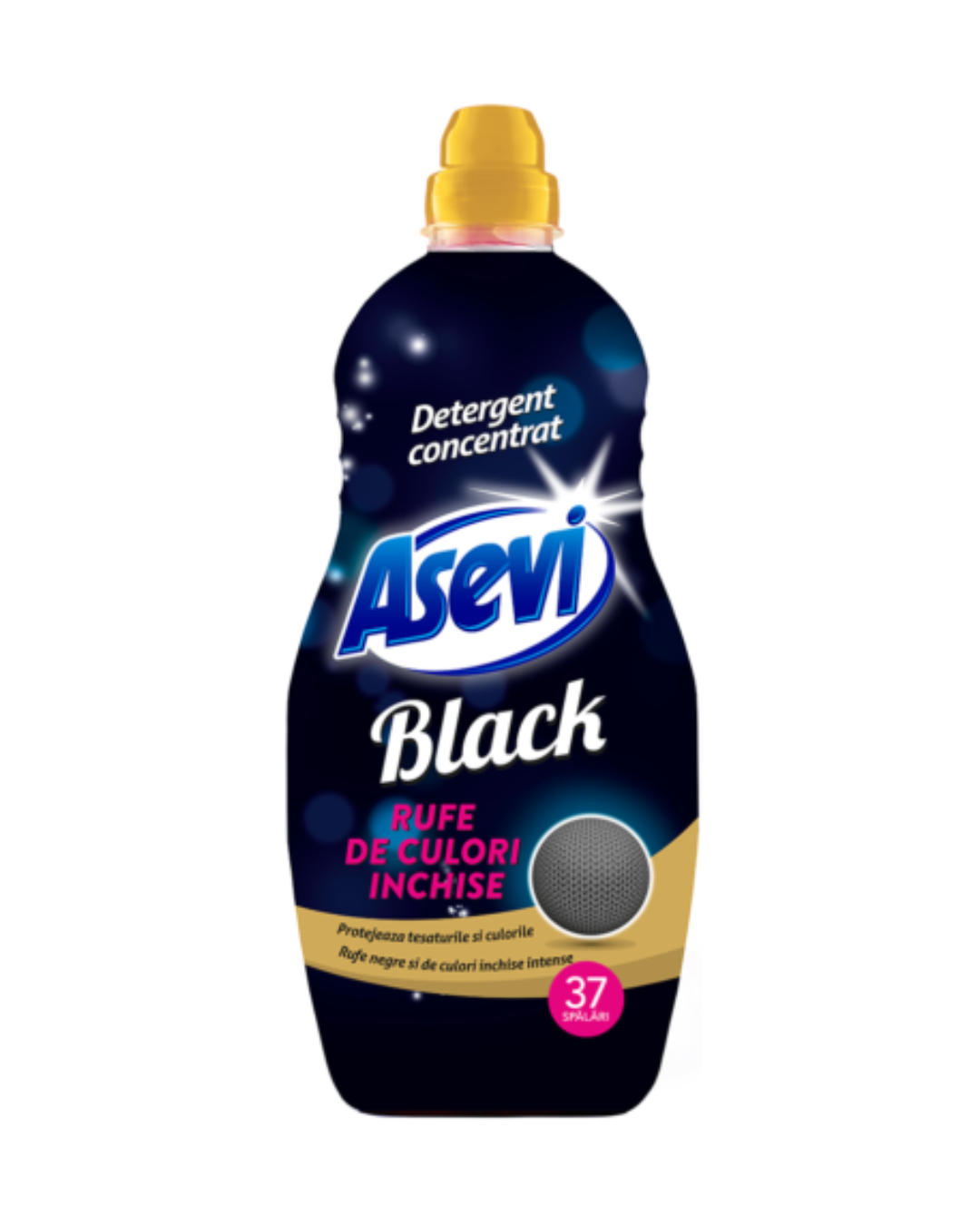 Asevi Detergent Lichid pentru rufe, Black – 1.5 L / 37 spălări