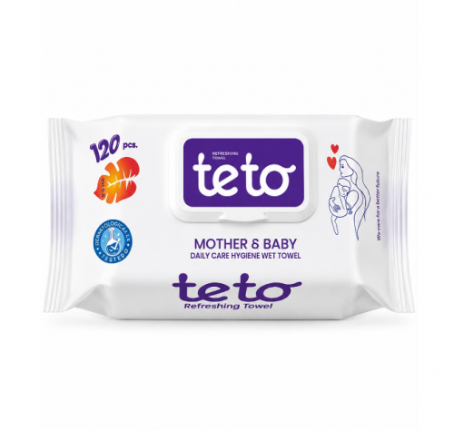 TETO Șervețele umede Mother & Baby – 120 bucăți